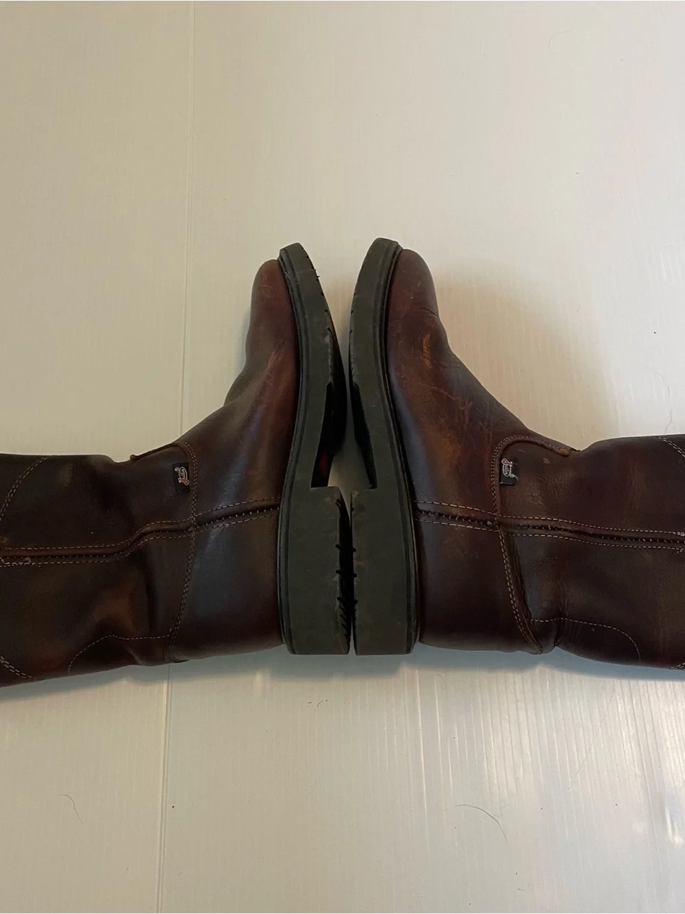 Justin Boots Dark Brown Leather Pull-On Work Boots style 4761